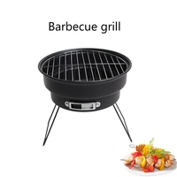 Portable Grill For BBQ Round Stainless Steel BBQ Stove Mini Camping Wood And Charcoal Barbecues Grill BBQ Grill Barbecue Grill
