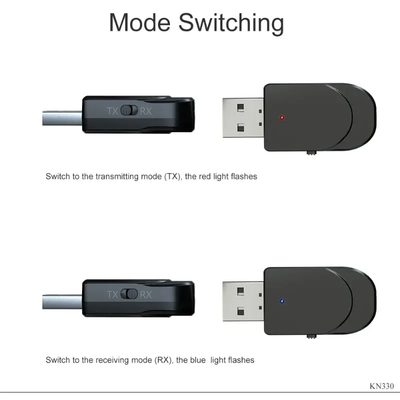 Фото KN330 3в1 USB EDR Bluetooth 5.0 Передатчик Приемник Адаптер Dongle 3,5 мм AUX RCA для ТВ ПК Наушники Домашняя Стерео Автомобиль HIFI №5