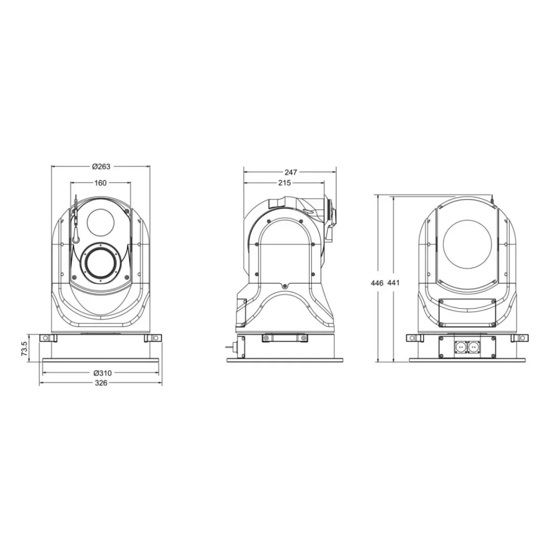 Морской PTZ 2MP 92x оптический зум + 1500 метров ИК-осветитель Гироскоп