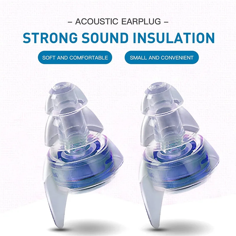 2-парные высококачественные концертные беруши с фитлером защита слуха для