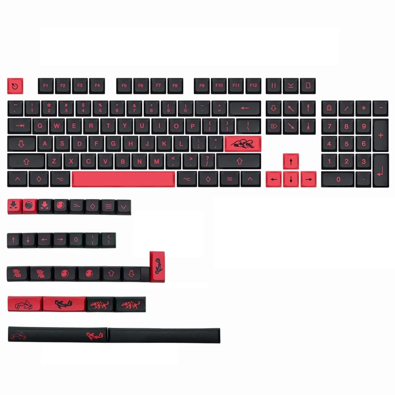 

Mizu XDA колпачки клавиш 132Key Сублимация для Gateron/Cherry/Kailh механическая клавиатура Прямая поставка