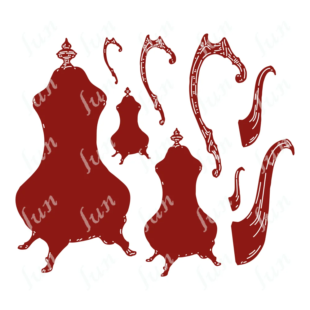 

Metal Cutting Dies Scrapbooking Decoration Stencil Embossing Template Diy Greeting Card Handmade 2022 New Time for Tea Die Set