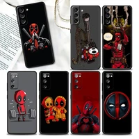 marvel phone case for samsung s22 s7 s8 s9 s10e s21 s20 fe plus ultra 5g soft silicone case cover cute cartoon marvel deadpool