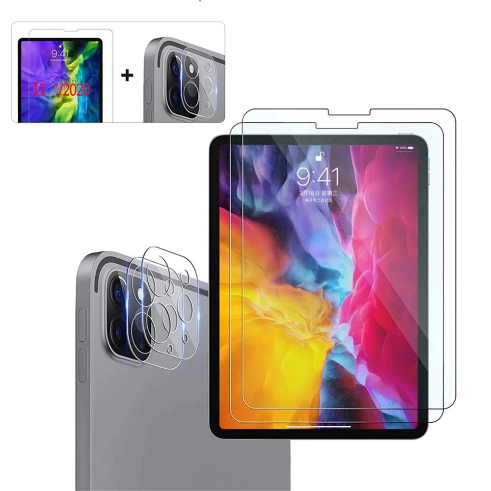 

Закаленное стекло для 2020 iPad Pro 11 12.9 экран Защитная пленка для объектива камеры Apple 12,9 11 2020