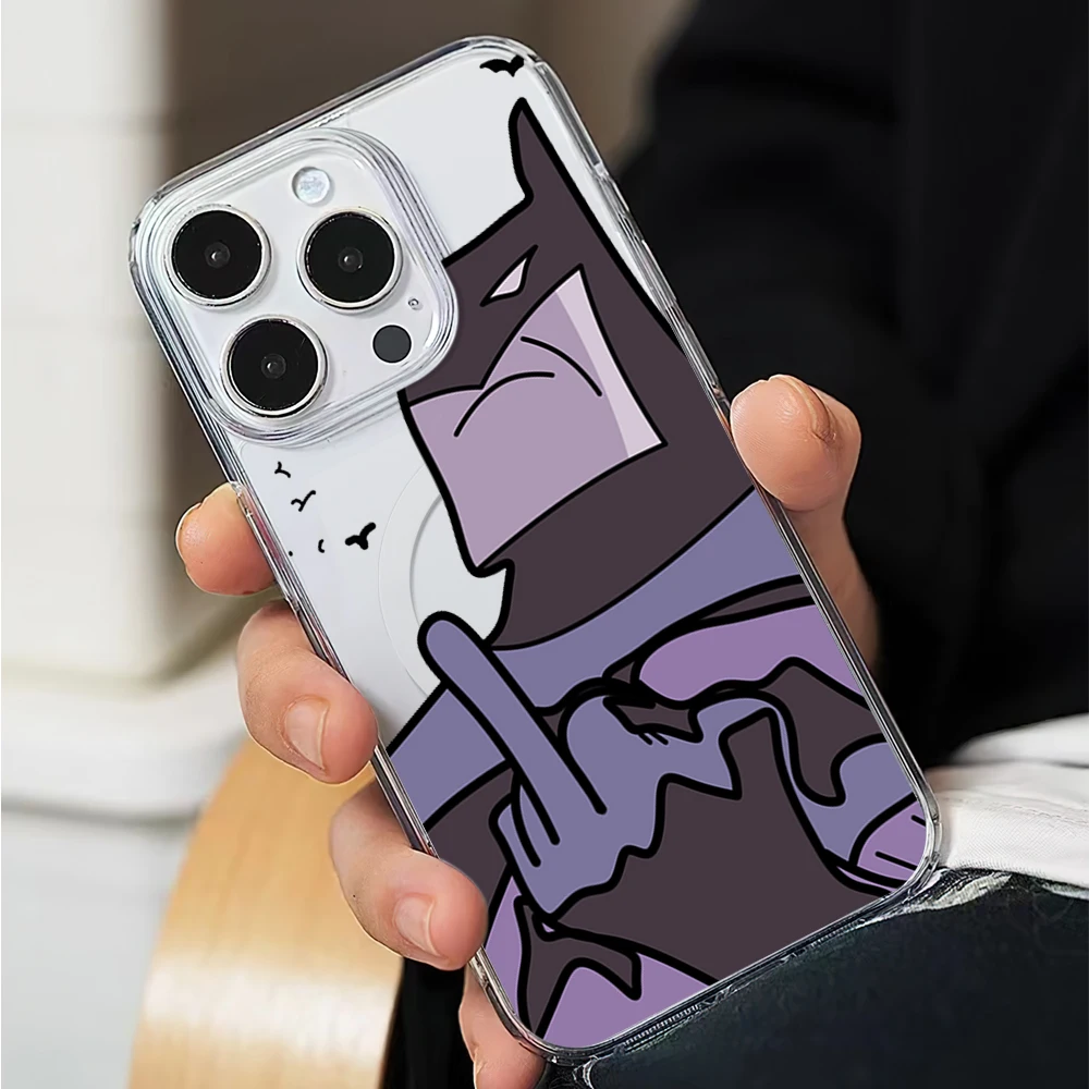 Забавный чехол для телефона B-Batmans International pack iPhone 12 11 13 14 15 16 Max Pro Plus Magsafe магнитный