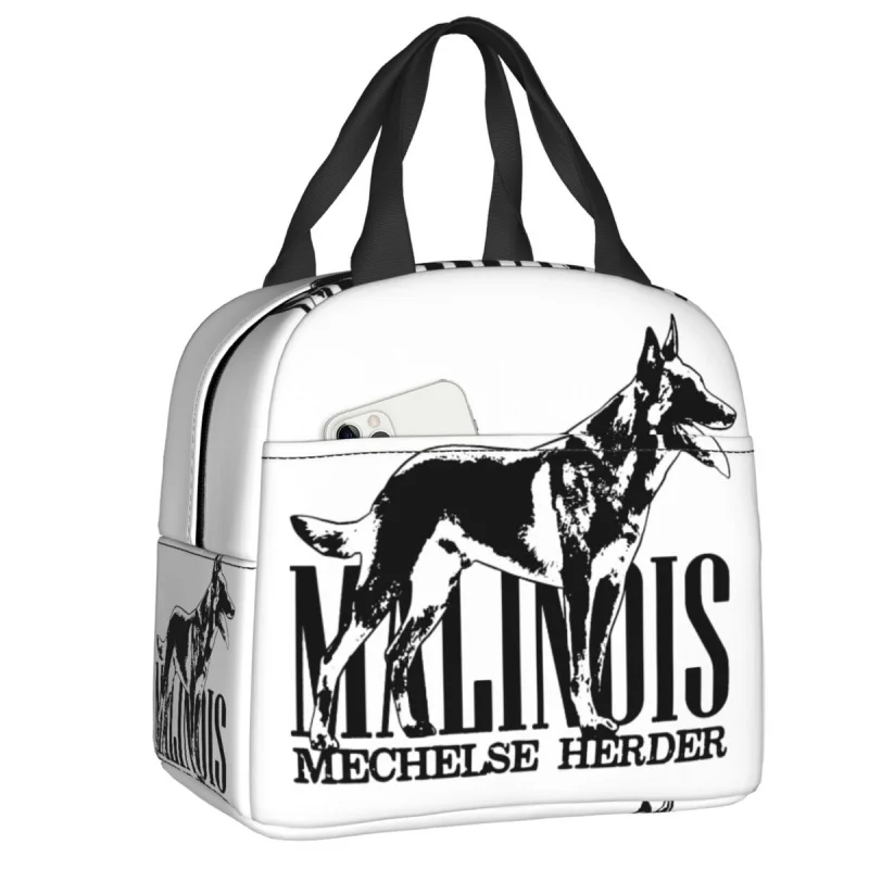 

Malinois Dog Belgian Shepherdsulated Lunch Bags for Women Kids Portable Thermal Cooler Lunch Box Work School Picnic Food Bags