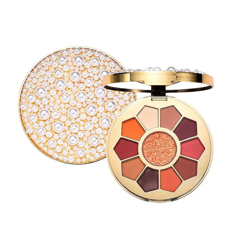 

Pearl's Blessing Nude Eyeshadow Beauty Palette Makeup 11colors Matte Shimmer Glitter Eyeshadow Powder Waterproof Pigment