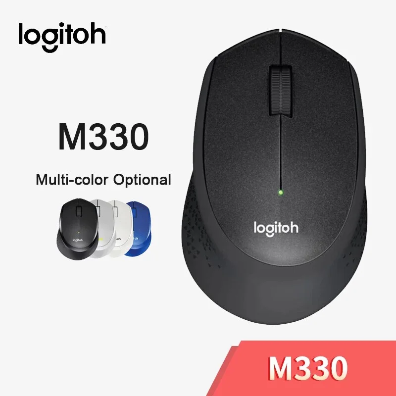 

M330 Wireless Silent Mouse with 2.4GHz USB 1000DPI Optical Mouse Support PC/Laptop