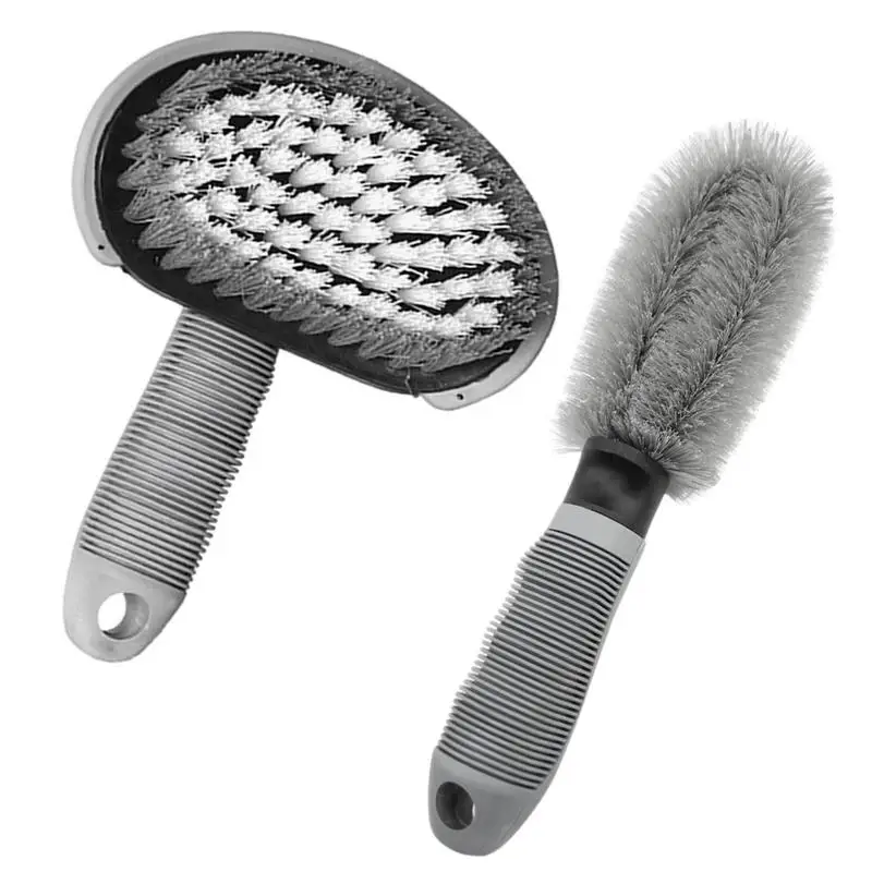 

Car Detailing Cleaning Scrubbers Car Tire Cleaning Brush with Ergonomic Handles Dirty Tires Cleaning Removing Brush for Travel