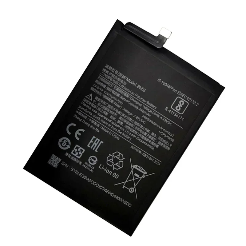 2025 лет 100% оригинальный аккумулятор BN53 для Xiaomi Redmi Note 9 Pro 9Pro/Redmi 10 pro 10pro телефона +
