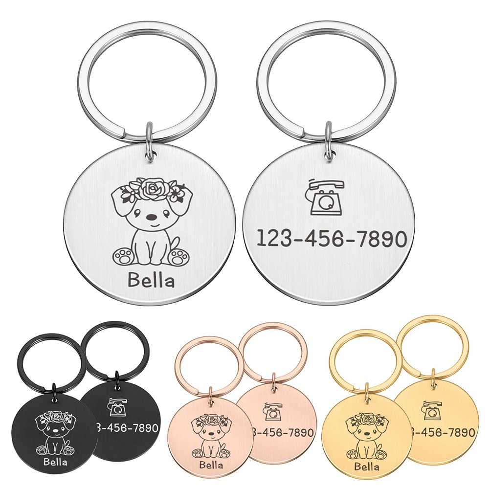 

Free Customized Dog Name Collars Pets Dog ID Tag Personalised Engraved Dogs ID Tags Collar for Pet Puppy Collars Supplies