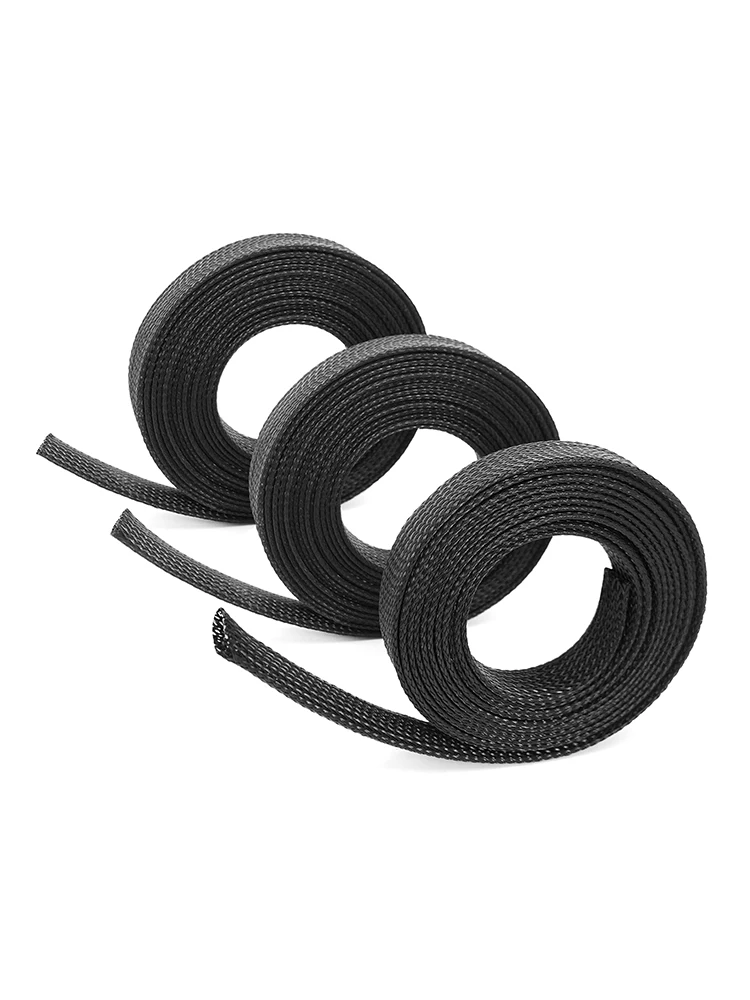 5/10 м черные защитные рукава для кабеля 25 30 35 40 50 60 ~ 100 мм расширяемая крышка из ПЭТ