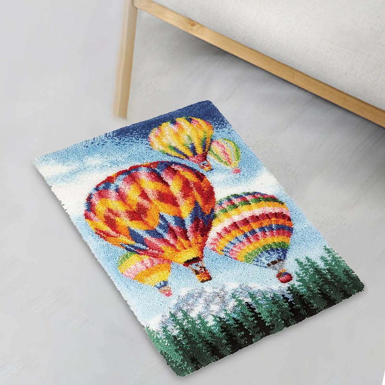 

DIY Latch Hook Rug Kit Carpet Rug Making Embroidery Crafts for Kids Adults Beginners Home