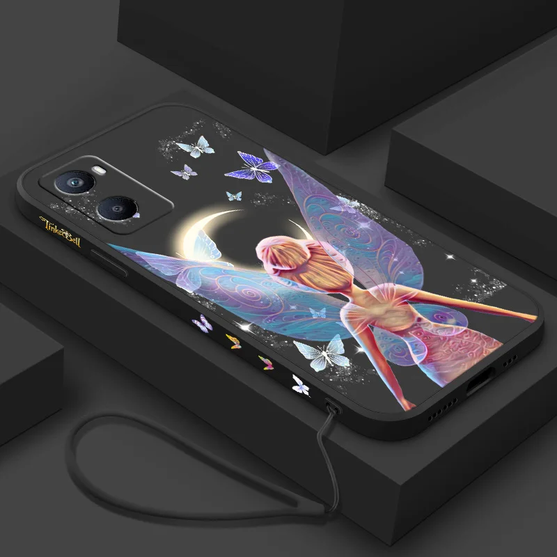 

NEW Tinkerbell For OPPO A53S A52 A33 A32 A31 A16S A12 A11S A9 A5 F21 F11 2020 Pro Liquid Left Rope Phone Case