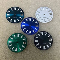 28 5mm watch dial green luminous for nh35nh36 movement replacement watch diy parts