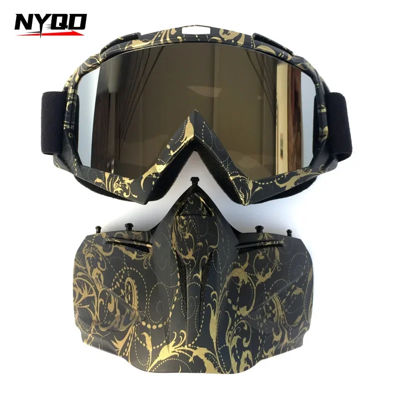 OADELY Ретро маска Лыжные очки Лобовые стекла Внедорожные для гонок на мотоциклах