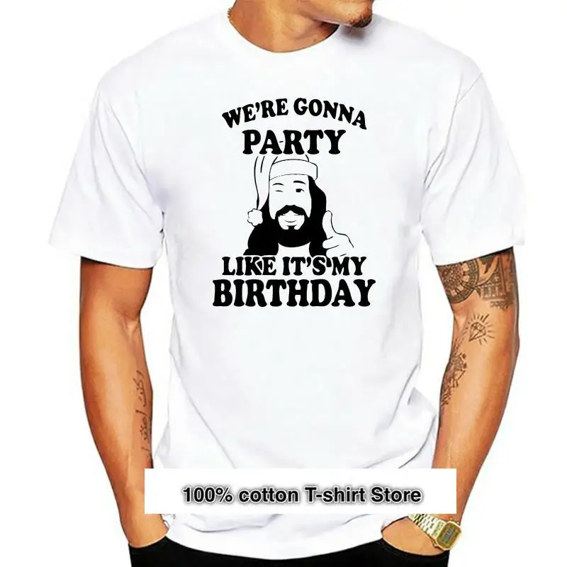 

Chistmas Jesus Party Like Its My Birthday camiseta blanca de Navidad