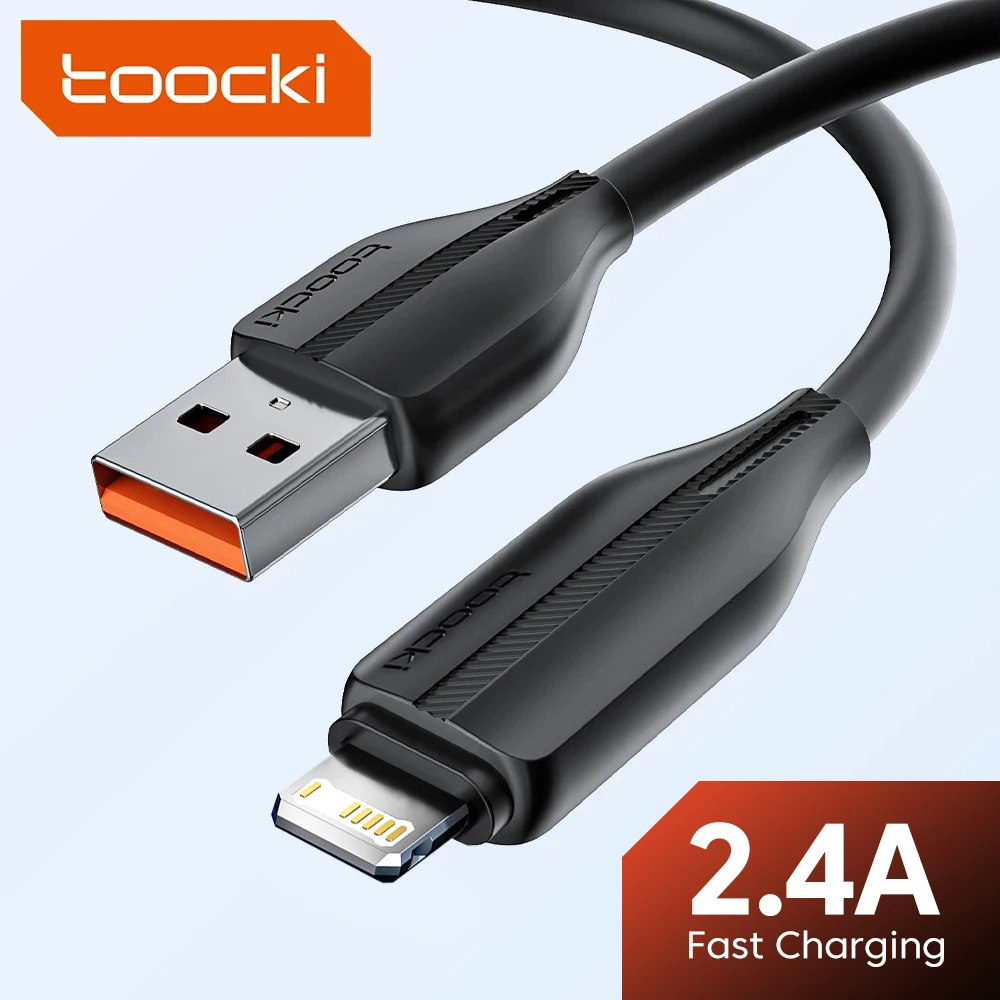 

Toocki 2.4A USB Cable Fast Charging For iPhone14 13 12 11 Pro Max Xs 8 Plus ipad USB Lightning Cable For iPhone Cable Data Cord