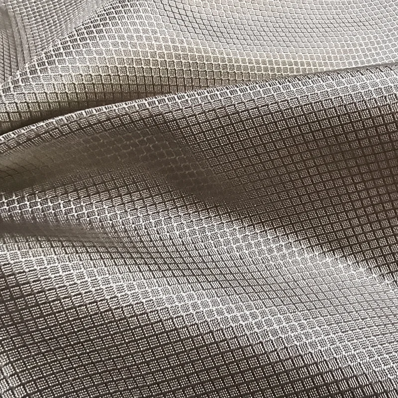 150 см ширина Серебряное волокно бриллиант клетчатая защита от излучения ткань