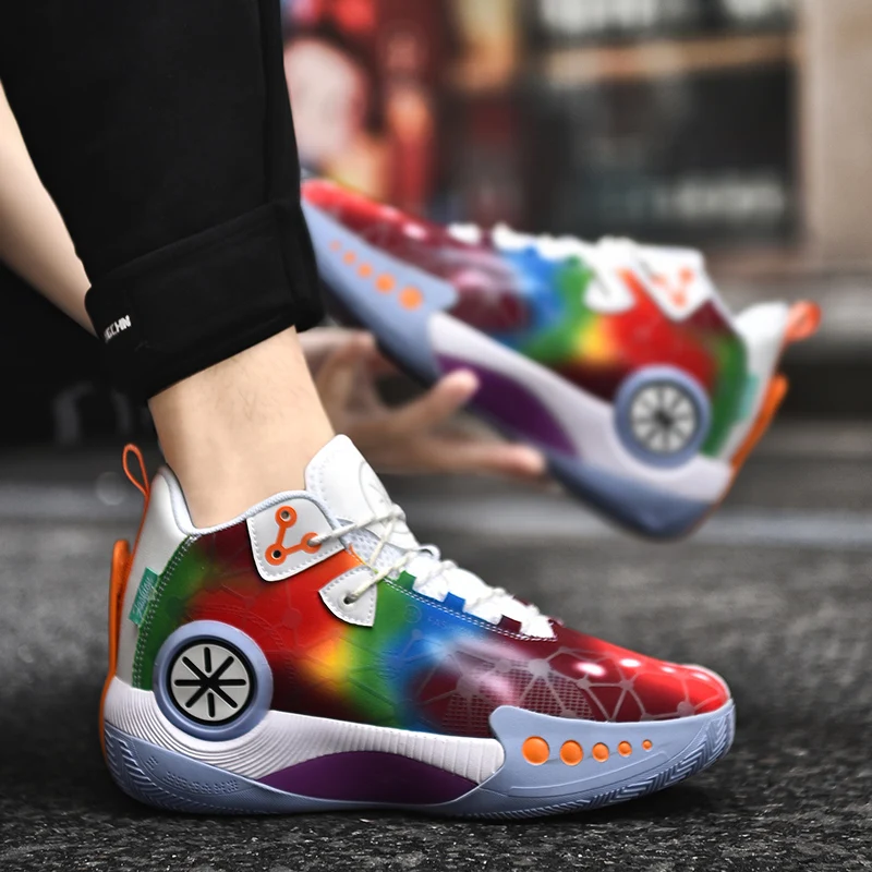 2022 Fashoin Colors Men's Sneakers Basketball Shoes Chunky High Quality Fluorescent Couple High-top Sports Shoes Womens Trainers