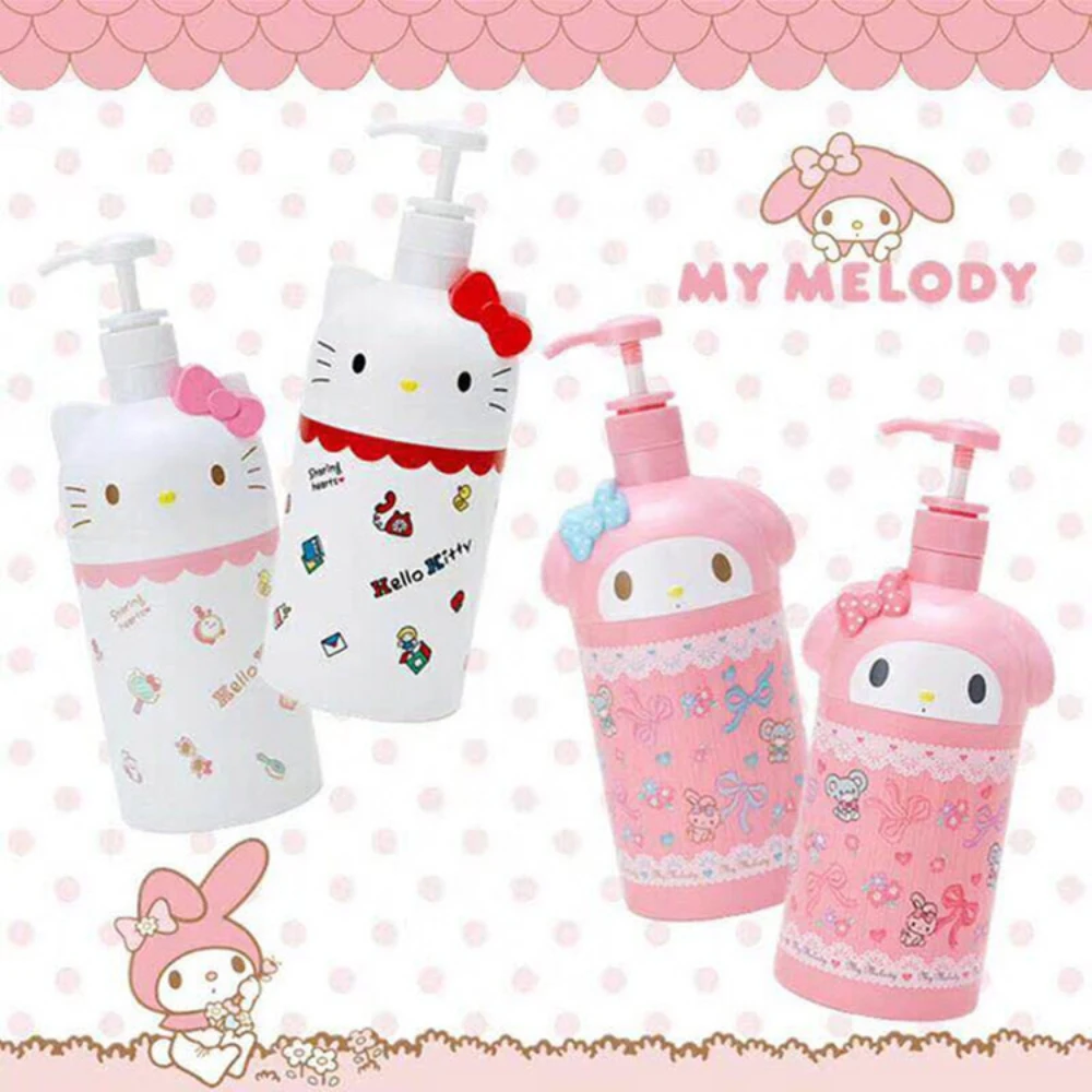 

Sanrio Shower Bottle Press Bottle Cute Hello Kitty Mymelody Cartoon Lotion Bottle Bathroom Hand Sanitizer Bottle Split Bottle