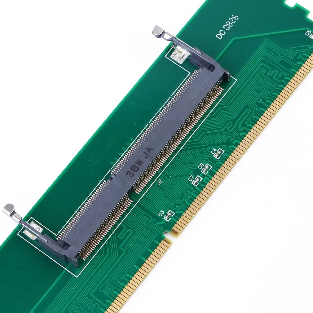 Professional DDR3 Laptop SO-DIMM to Desktop DIMM Memory RAM Connector Desktop Adapter Card Memory Tester Green images - 6