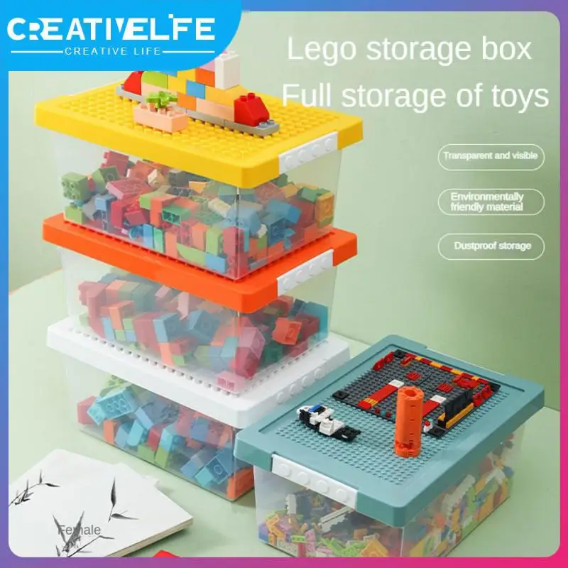 

Transparent Storage Box Small Particles 36.5x24.5x17cm Block Storage Box Building Block Safe Classification Box Household Tools