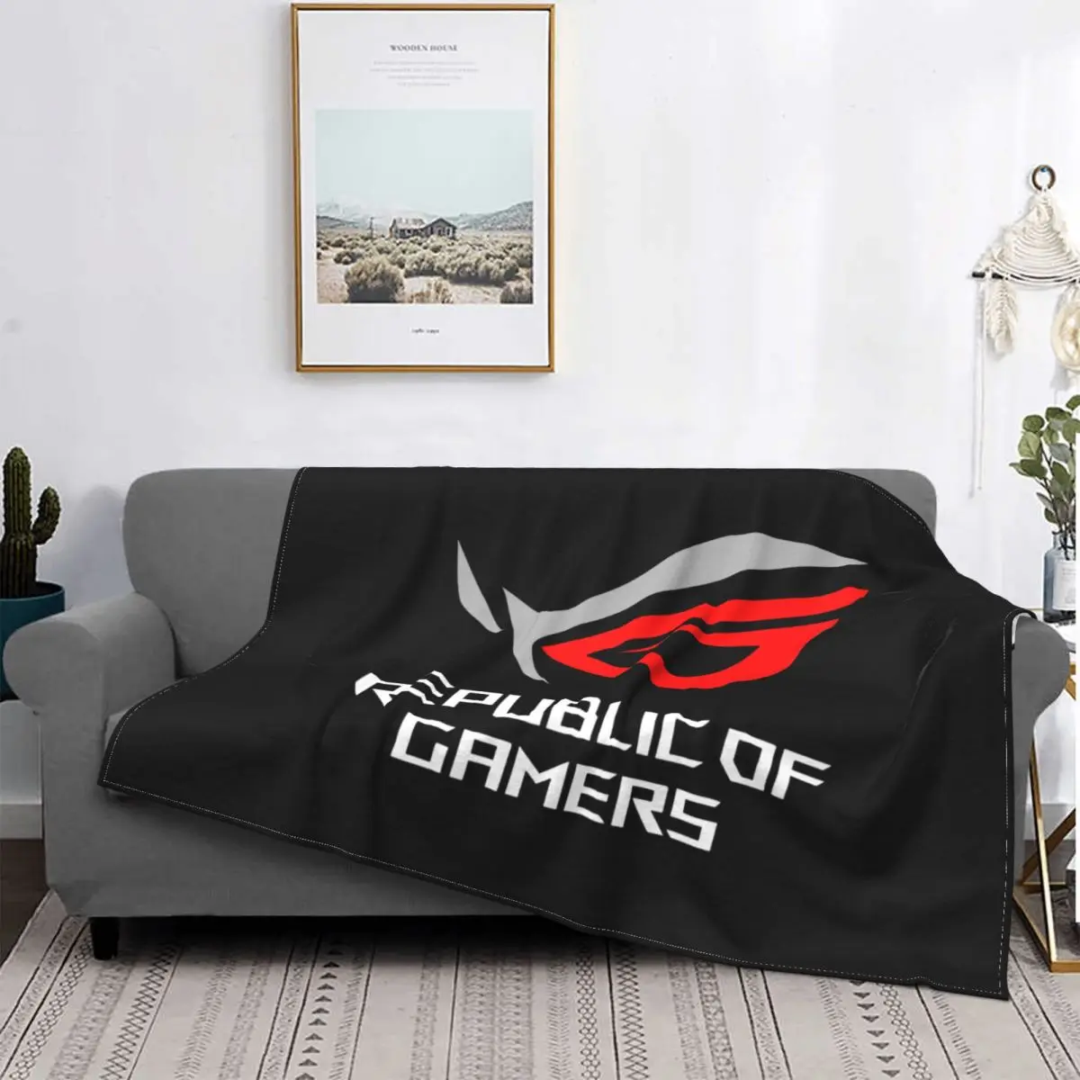 

Asus Rog Republic Of Gamers The Choice Of Champions Blanket Thicken New Style Mechanical Wash