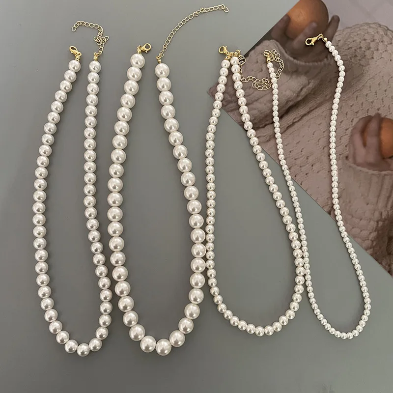 

Personalized Special Design Pearl Necklace Irregular Freshwater Pearl Collarbone Chain Wedding Women Aesthetic Accessor
