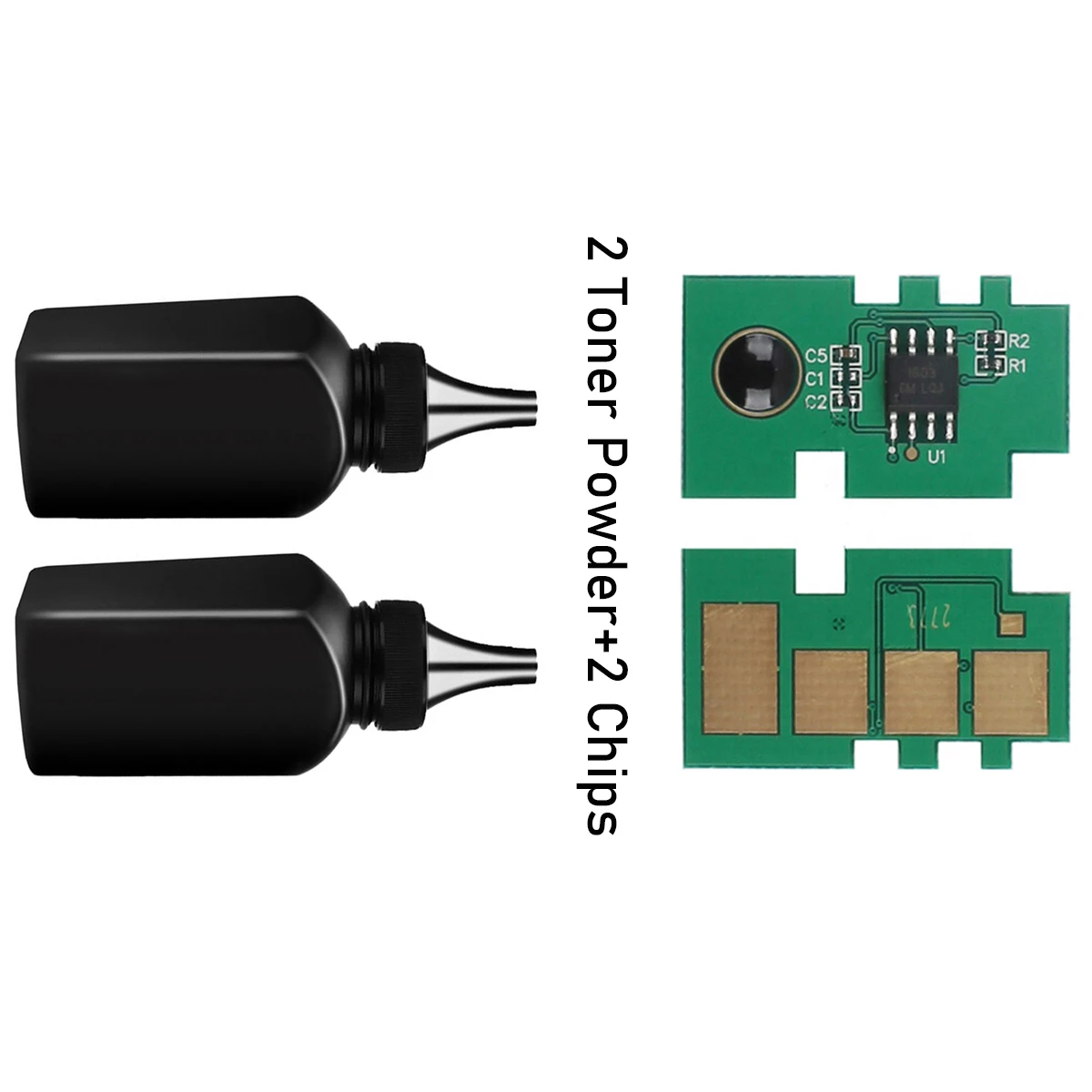 2 шт. * 80 г/бутылка тонер-порошок + чипа 106R02773 сменный и чип сброса для Xerox Phaser 3020