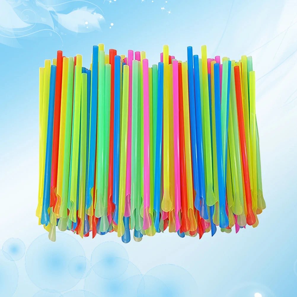 

Straws Spoon Straw Cone Snowdrinking Scoop Smoothie Disposable Cocktail Coffeestirringicecups Cones Beveragesjuice Cream Slushie