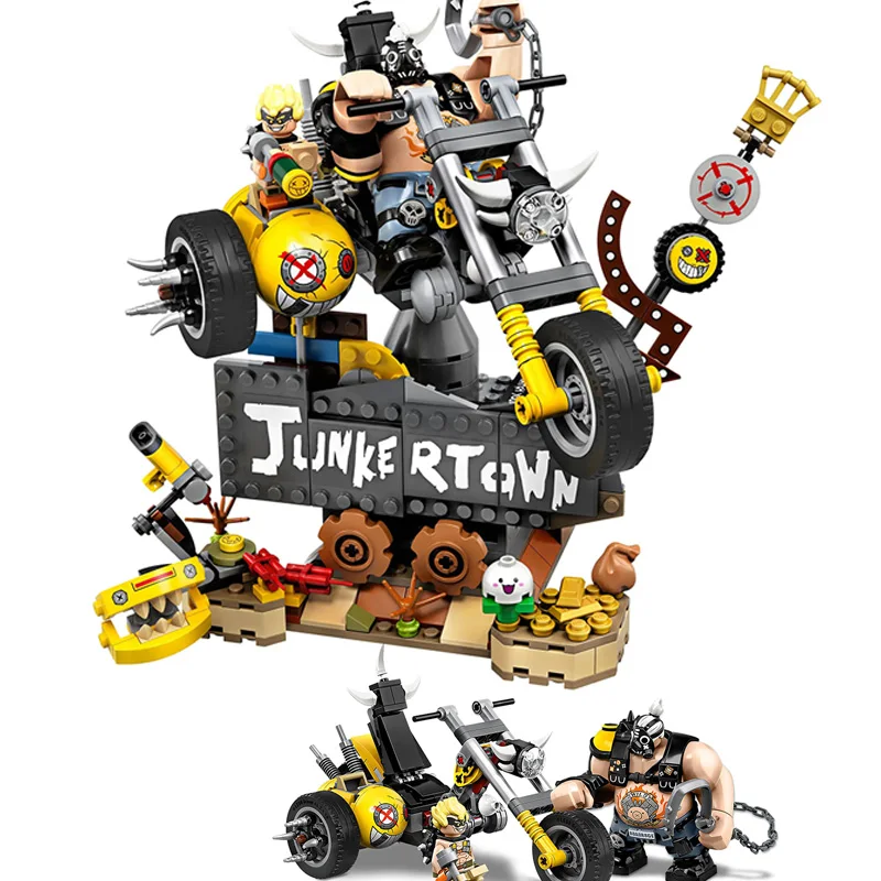 

380 шт., Детский конструктор Junkrat & amp Roadhog, совместимый с Overwatch 75977