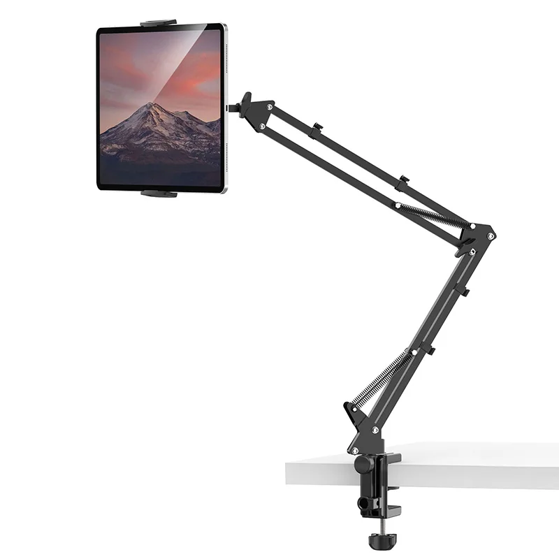 Ulanzi T2 Metal Desktop Stand Long Arm Tablet Stand Bed Desktop Lazy Bracket Support IPad Smartphone Holder Microphone Boom Arm