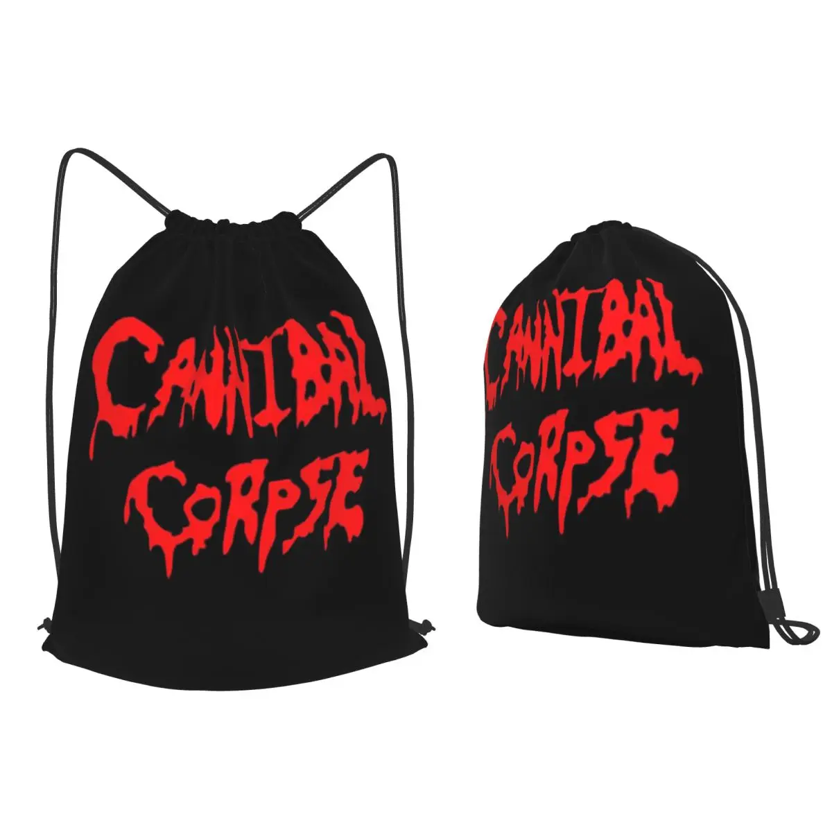 Фото Рюкзаки Cannibal Corpse Death Metal Band, многофункциональные сумки на шнурке, сумки для хранения, сумки для книг, сумки для путешествий и школы №2