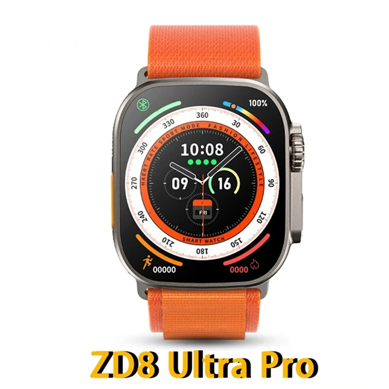 

Smart Watch ZD8 Ultra Pro Series 8 2.2inch Compass Type-c Wireless Charging BT Call NFC 420mAh ECG Sports Men Smartwatch
