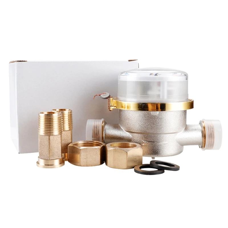 

Water Meter Mechanical Rotary Wing 0-40℃ Cold E-TYPE 1/2" - 3/4" Qn 2.5m3/h Precision 0.0001m3 with All Copper Connector