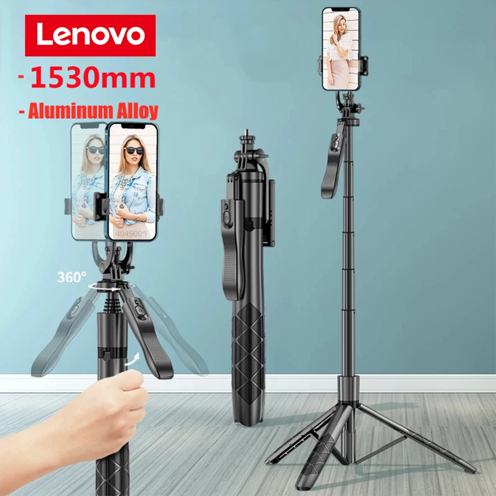 

Lenovo Wireless Selfie Stick Tripod Stand Foldable Monopod With Bluetooth Shutter For Cameras Smartphones Balance Steady Live
