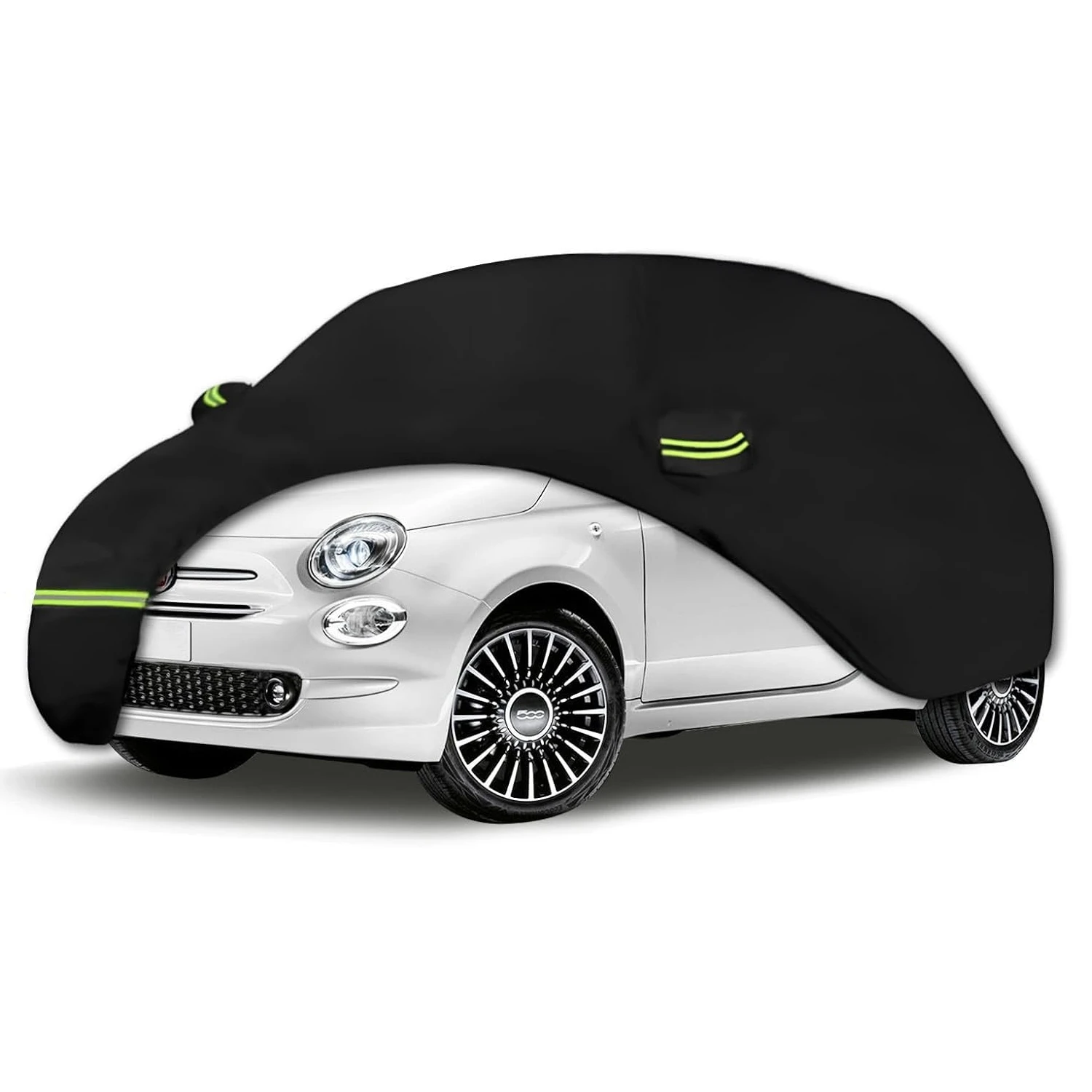 

Водонепроницаемые автомобильные чехлы на Fiat 500/500C/500E Abarth/New Fiat 500 (черный) 210T на заказ, уличный штормовый капюшон