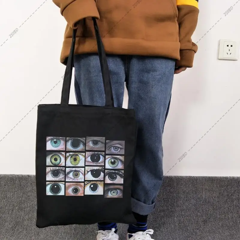 Сумка на плечо в стиле панк городская вместительная Холщовая для покупок с