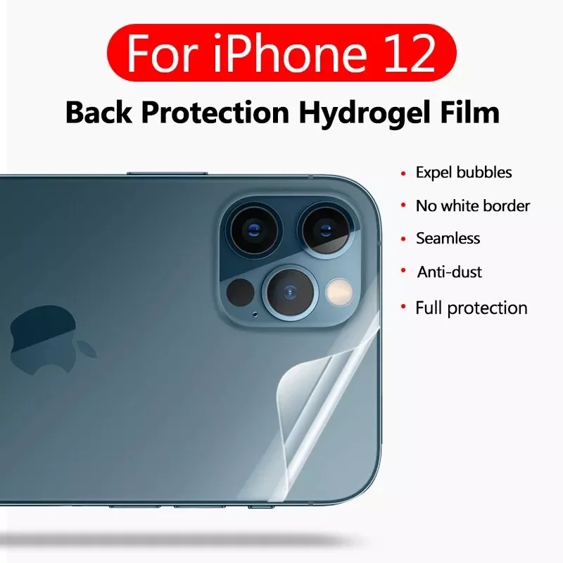 

Free shipping For iPhone 13 12 11 Pro Max Screen Protector 12 13 Mini X XS XR 6S 7 8 Plus SE 2020 Back Film Not Glass Cover Hydr