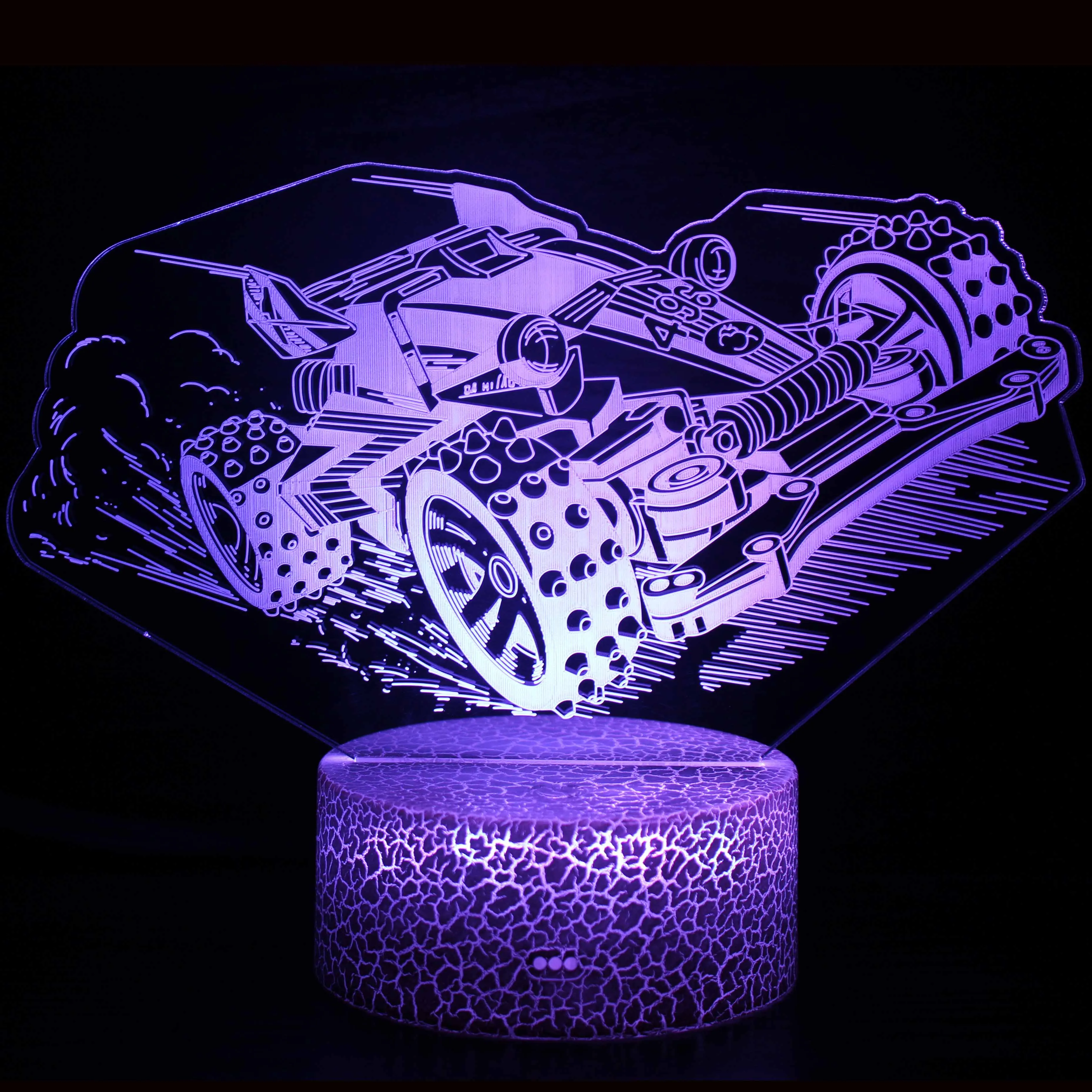 

3D автомобильный ночник, гоночный автомобиль, иллюзионная лампа, современные автомобили, прикроватный светильник, сенсорсветильник светиль...
