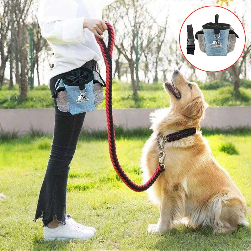 

Dog Training Bag Portable Pet Waist Bag Detachable Large Capacity Snack Container for Dogs Cats Walking Feed Dog Accessories