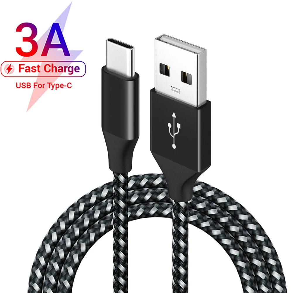 

3A USB Type C Cable For Xiaomi POCO F3 F4 12 Redmi Realme OPPO Oneplus Mobile Phones Fast Charging Charger Cord Data Wire 1/2/3M