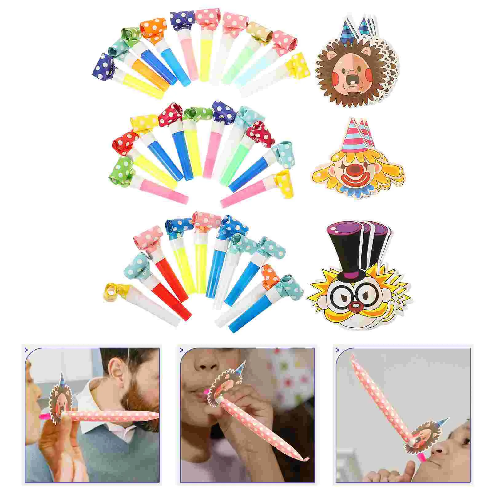 

30 Pcs Cartoon Blowing Dragon Party Noisemakers Kids Kidcraft Playset Blowers Birthday Blowouts Horns Whistles Toys Funny