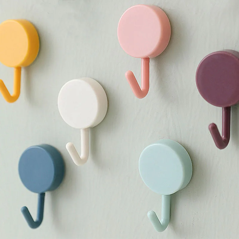 

Strong Non-marking Hook Kitchen Bathroom Hook Self-adhesive Kitchen Hook Household Wall Hanging Door Hook Multifunctional