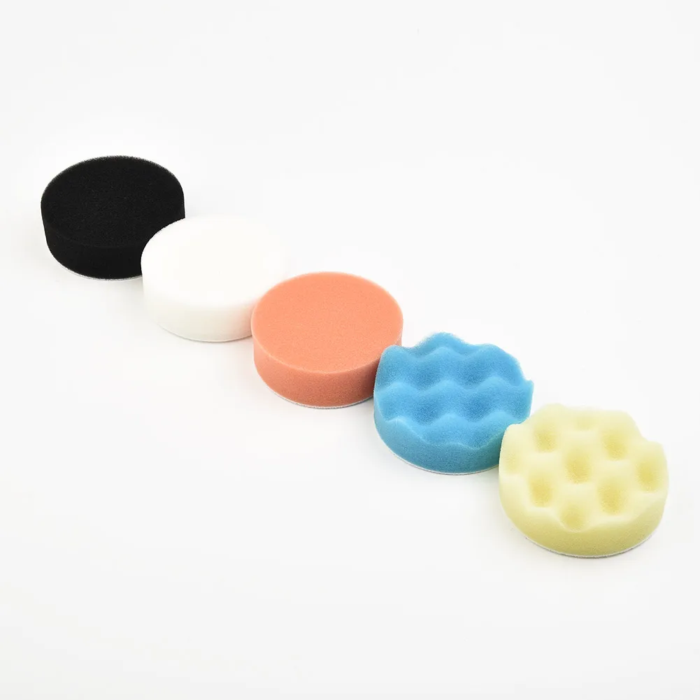 

Car Detailing Waxing Bonnets Automotive Tools Polishing pads Foam Flat Sponge 50pcs Set 3\" Disc Accessories Buffing