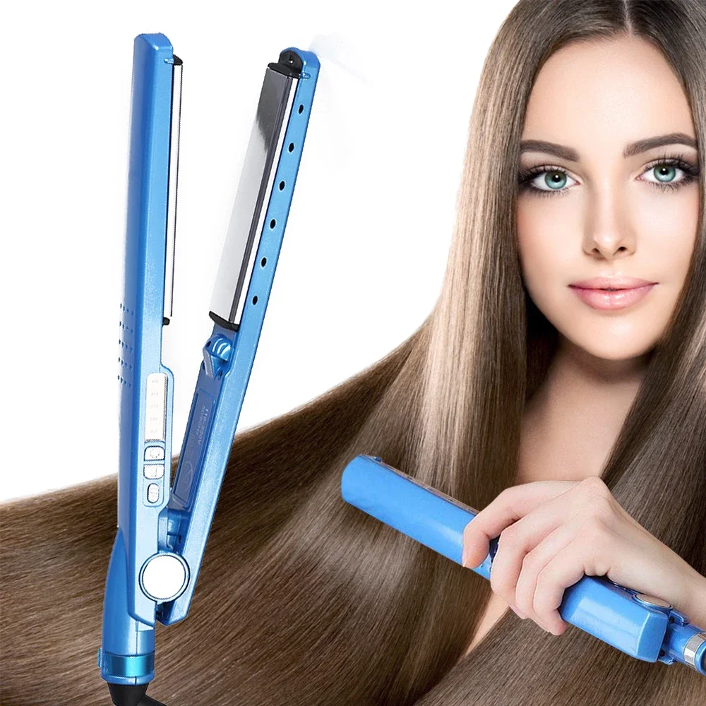 

2023 New Professional Hair Straightener Flat Iron 11/4 Nano Titanium 450F Temperature Hair Straightener clamp curler