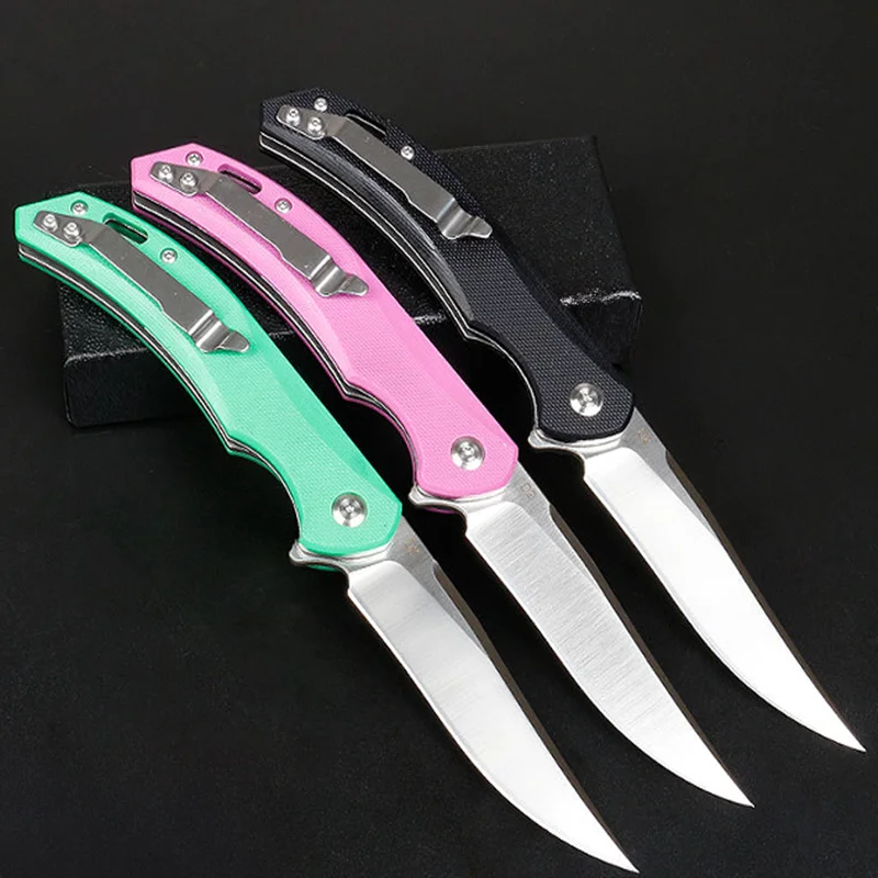 Фото Карманный складной нож Free Wolf FW11 D2 с ручкой G10, шариковый нож для кемпинга, охоты, выживания, спасения, уличный кухонный нож EDC №3
