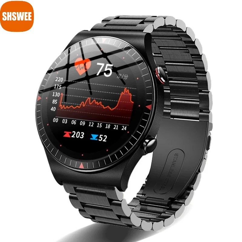 

Смарт-часы для мужчин и женщин, удаленные часы с функцией ЭКГ и BP HD, 4G памяти, с одним нажатием, для Samsung, Apple, Xiaomi, Huawei