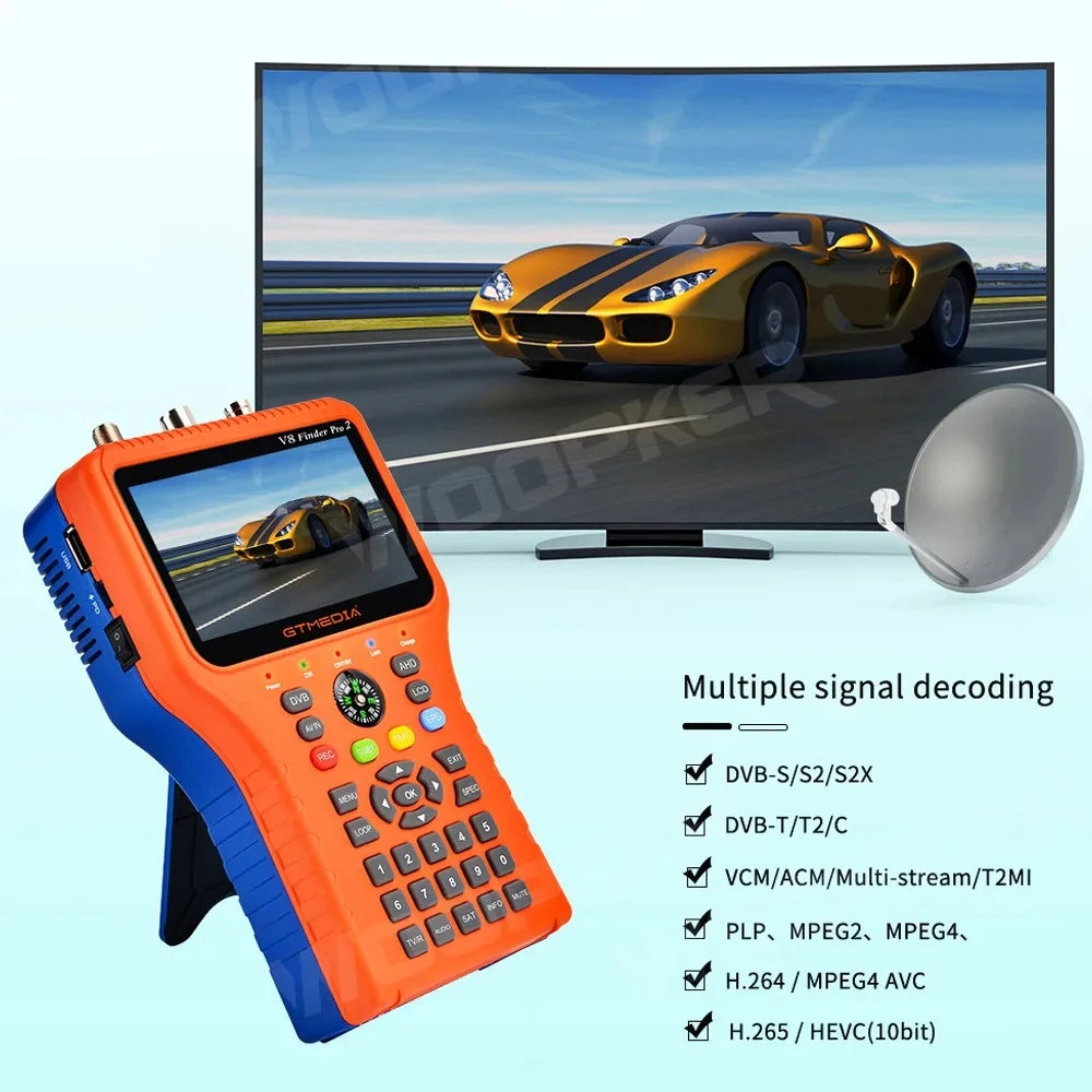Приемник спутникового ТВ GTMEDIA V8 Finder2/Pro2 с высоким качеством 3 5-дюймовым